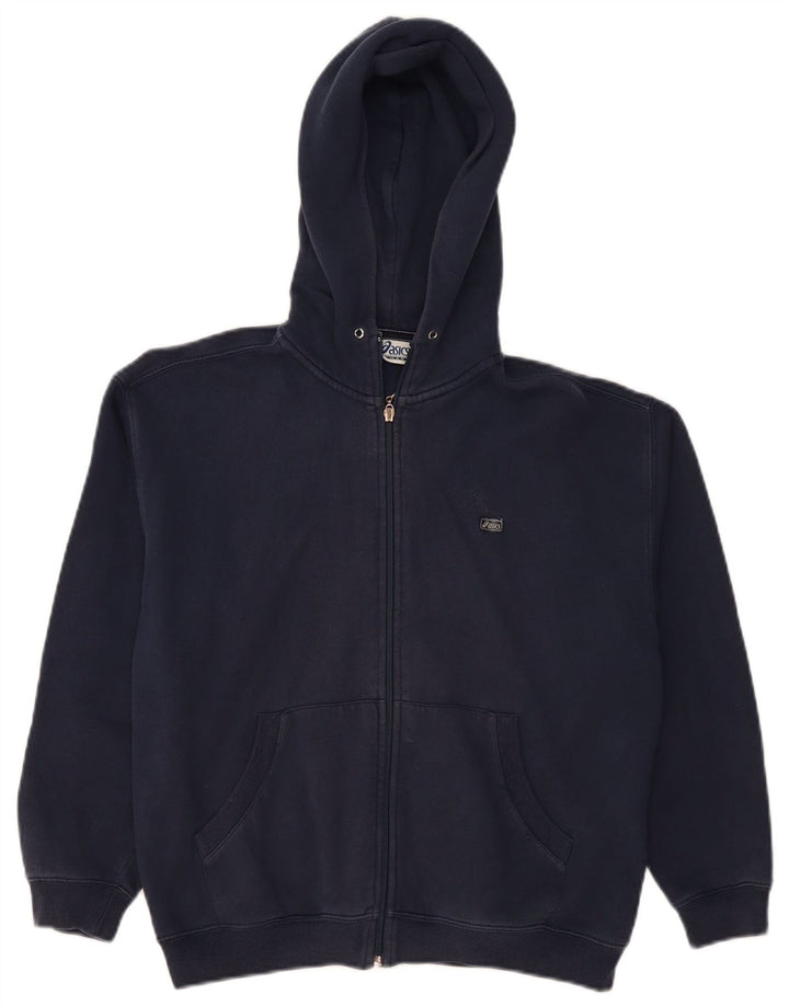 ASICS Sweat à capuche zippé pour garçon 11-12 ans Bleu marine