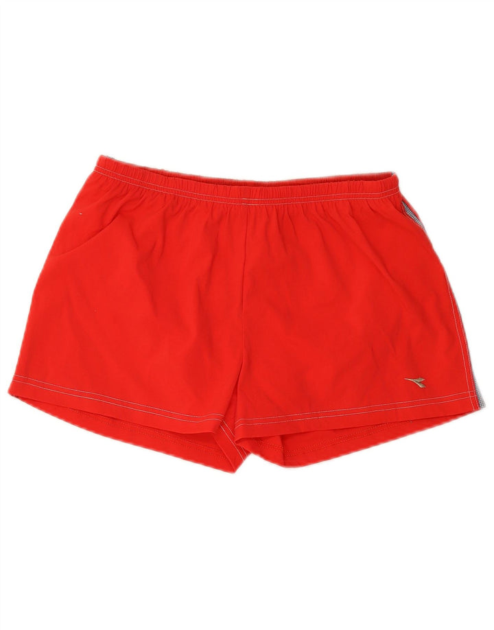 DIADORA Short de Bain Femme UK 14 Large Rouge Polyamide