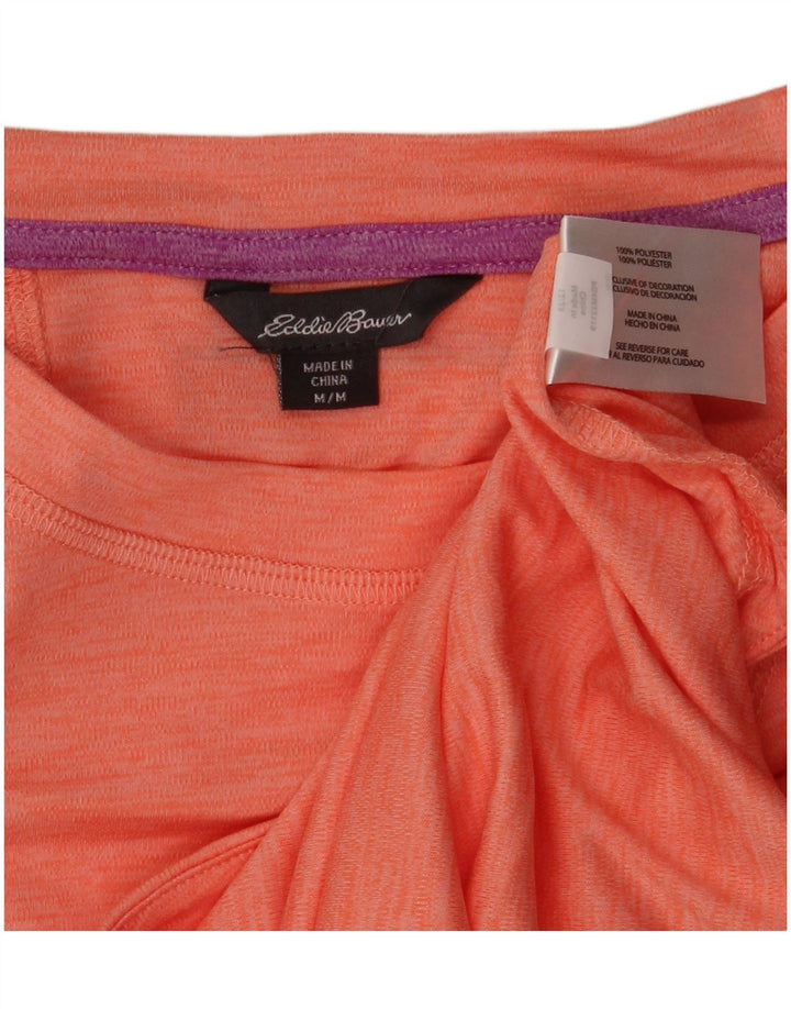 EDDIE BAUER T-Shirt Femme Top UK 14 Rose Moyen Polyester
