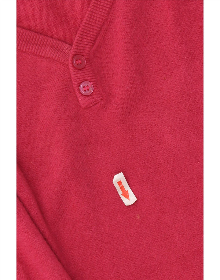 Marks & Spencer Pull col en V pour femme UK 16 Large Rose