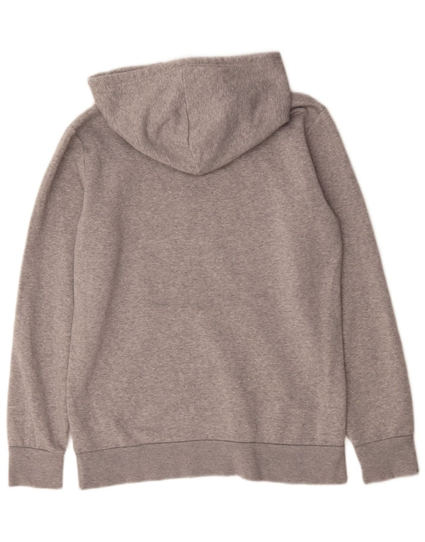 Adidas Mens Graphic Hoodie Jumper Medium Grey Flecked Cotton