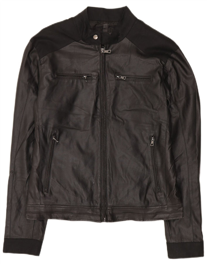Gas Blouson Bomber Femme IT 52 XL Noir Colorblock Polyester