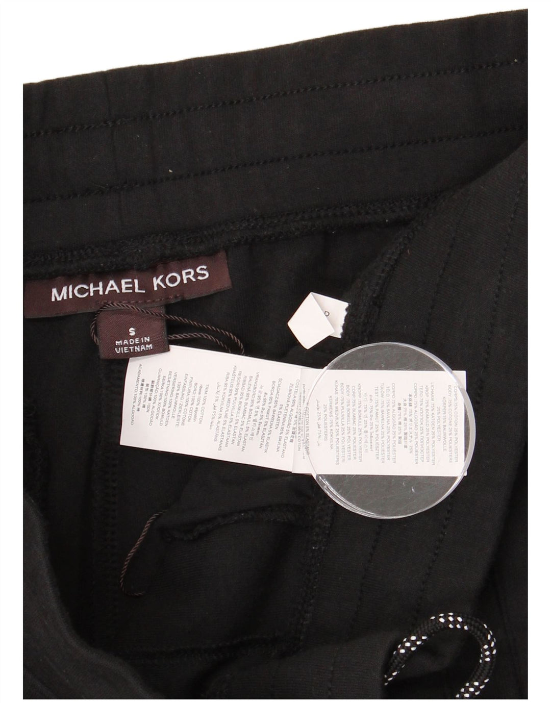 MICHAEL KORS Pantalon de survêtement graphique pour hommes Joggers petit coton noir