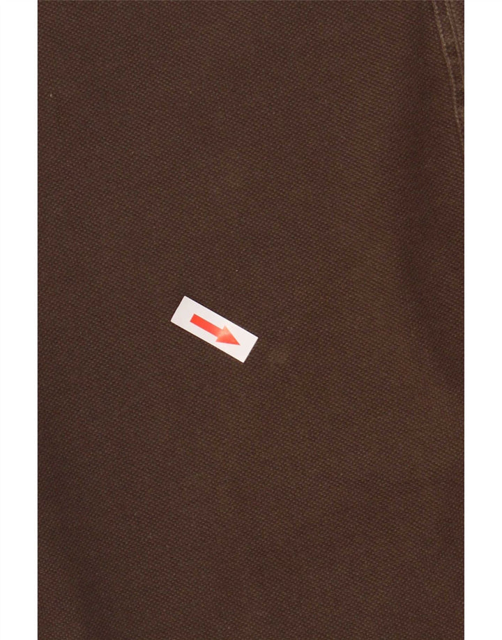Lacoste Polo à manches longues pour homme Taille 4 Coton marron moyen