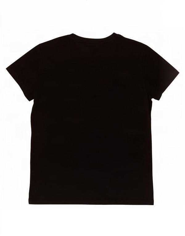 Adidas T-shirt graphique pour femme UK 12/14 en coton noir moyen