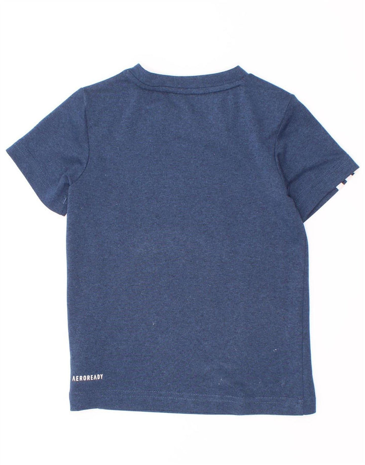 Adidas Garçons Aeroready T-Shirt Top 2-3 ans Bleu Polyester