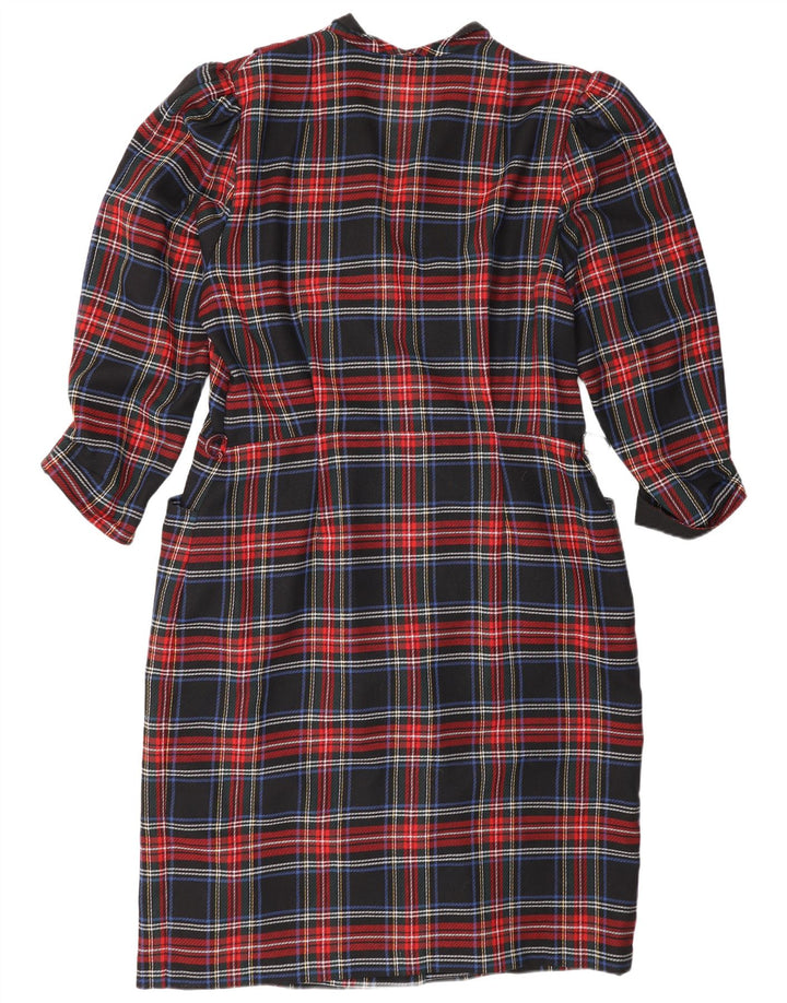 Adler Robe fourreau pour femme UK 46 Grand carreaux multicolores en polyester