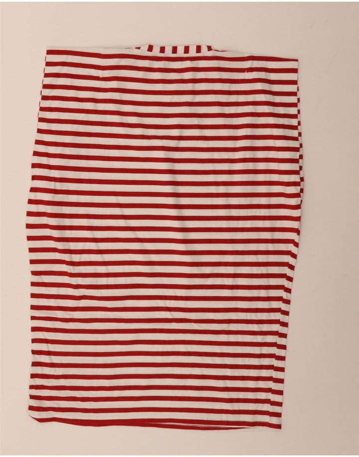 Zara Robe t-shirt surdimensionnée pour femme UK 14 Rayé rouge moyen