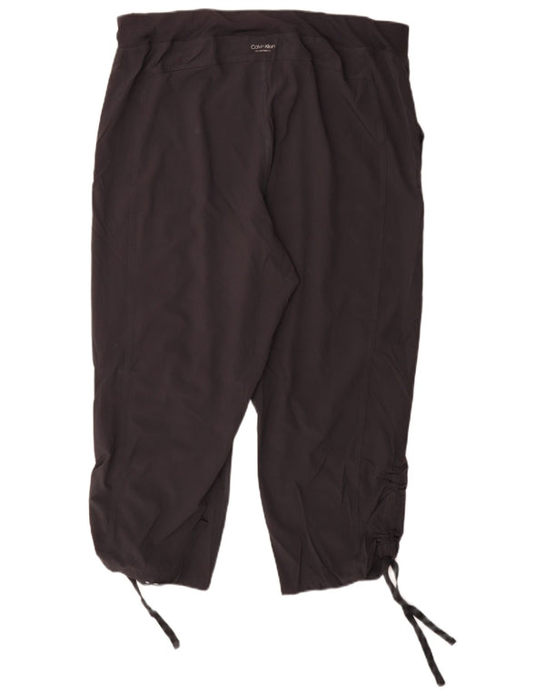 Calvin Klein Pantalon de survêtement Capri Femme UK 18 XL Gris Polyester