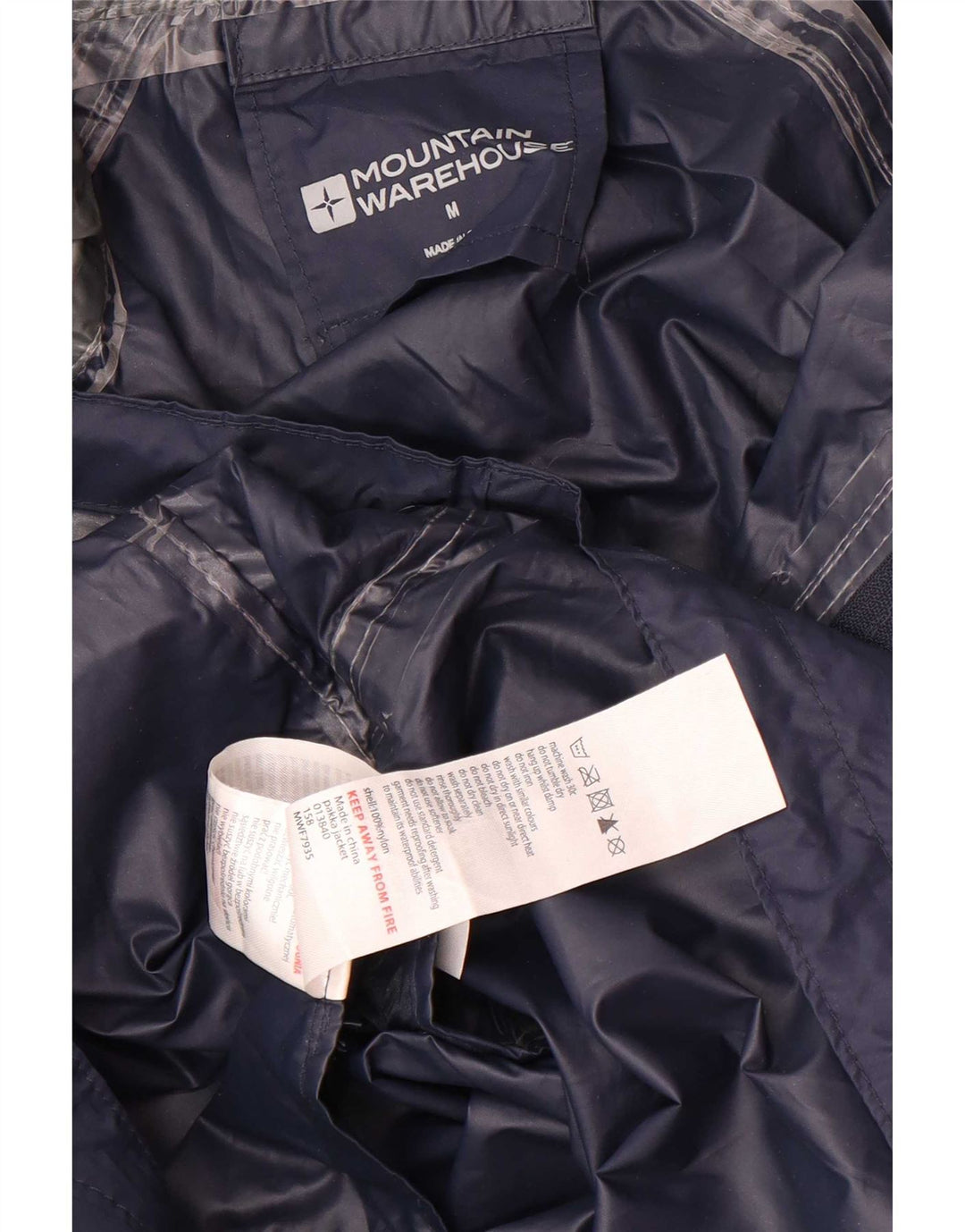 Mountain Warehouse Veste de pluie à capuche pour homme UK 38 Medium Bleu marine Nylon