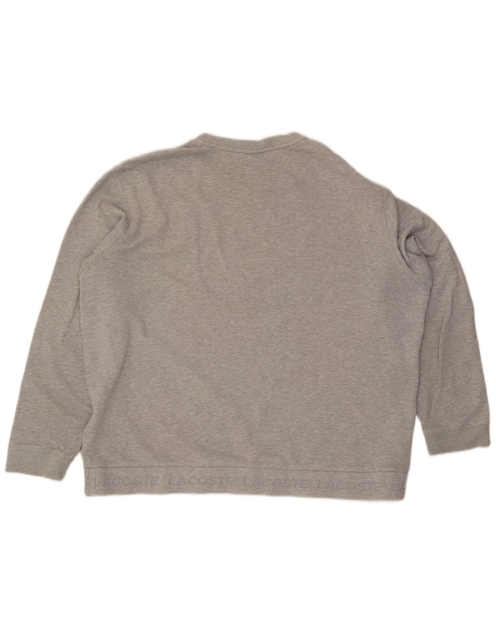 Lacoste Mens Sweatshirt Jumper Taille 8 3XL Gris Moucheté Coton