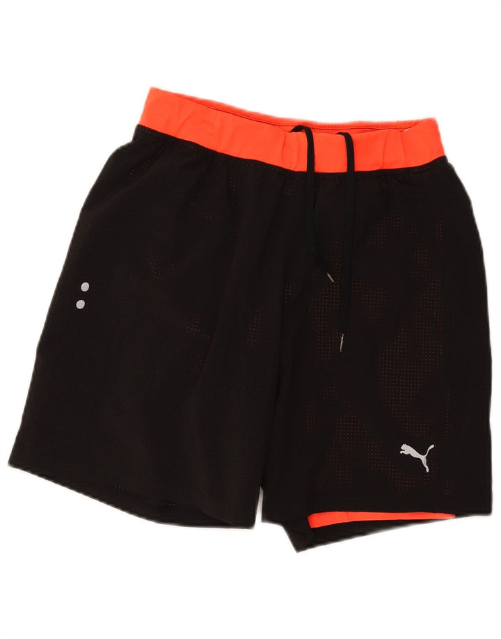 Puma Short de Sport Homme Petit Noir Polyester Colorblock