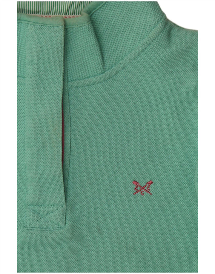 Crew Clothing Sweat-shirt à col boutonné pour femme UK 12 Vert moyen