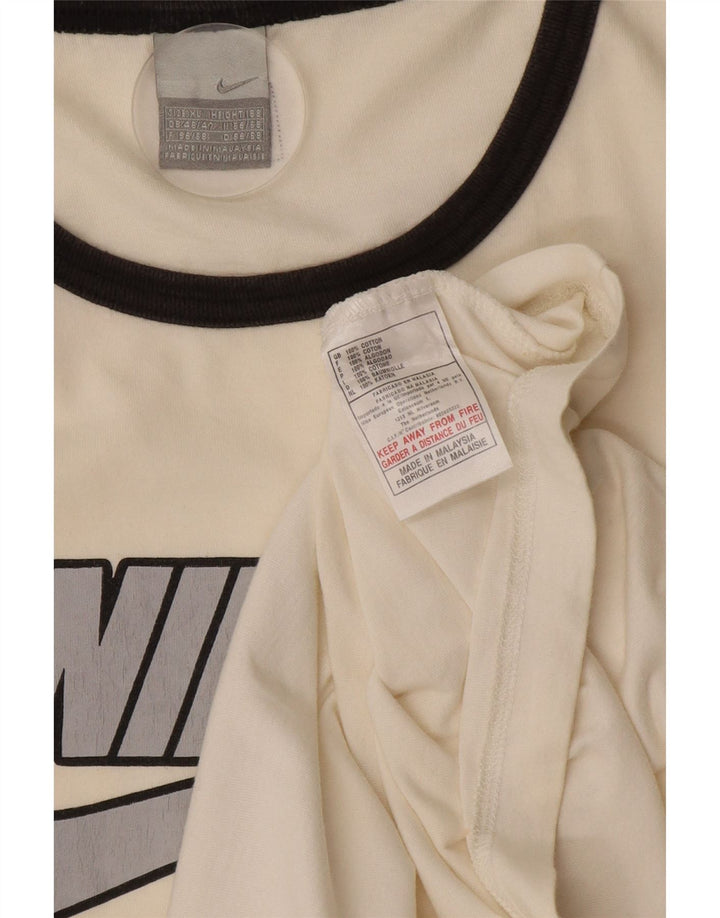 NIKE Débardeur graphique pour homme UK 46/47 XL Coton blanc cassé