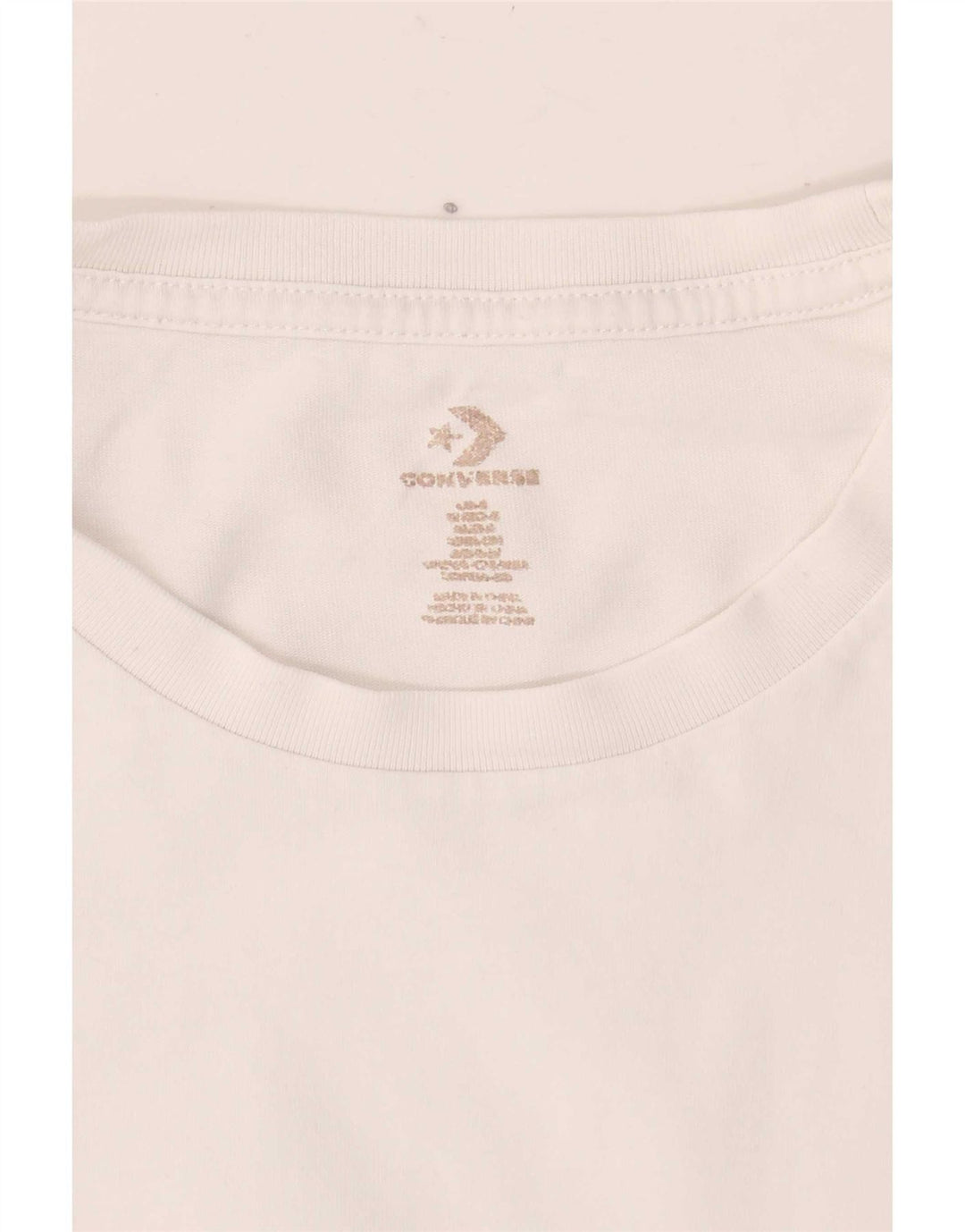 Converse T-shirt pour femme UK 44 Blanc moyen