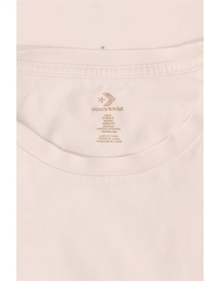 Converse T-shirt pour femme UK 44 Blanc moyen