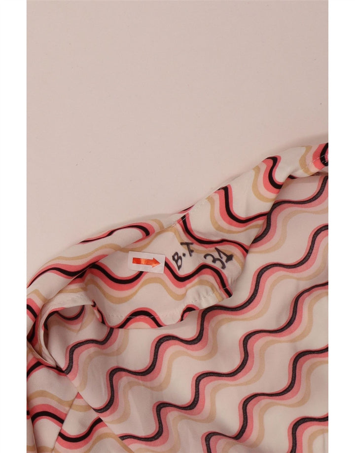 MARKS & SPENCER Chemisier sans manches pour femme UK 24 4XL Chevron rose