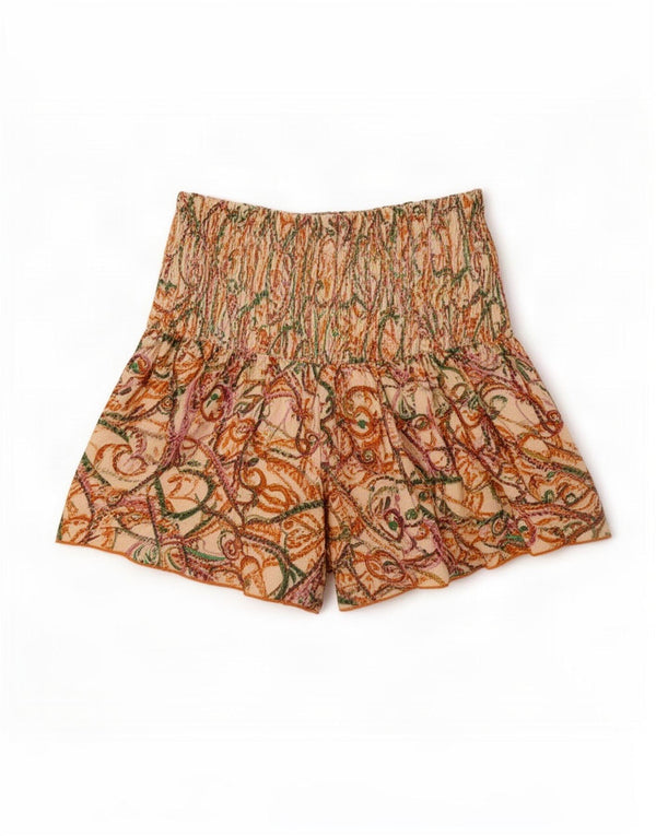 Zara Short décontracté pour femme Medium W28 Viscose Paisley multicolore