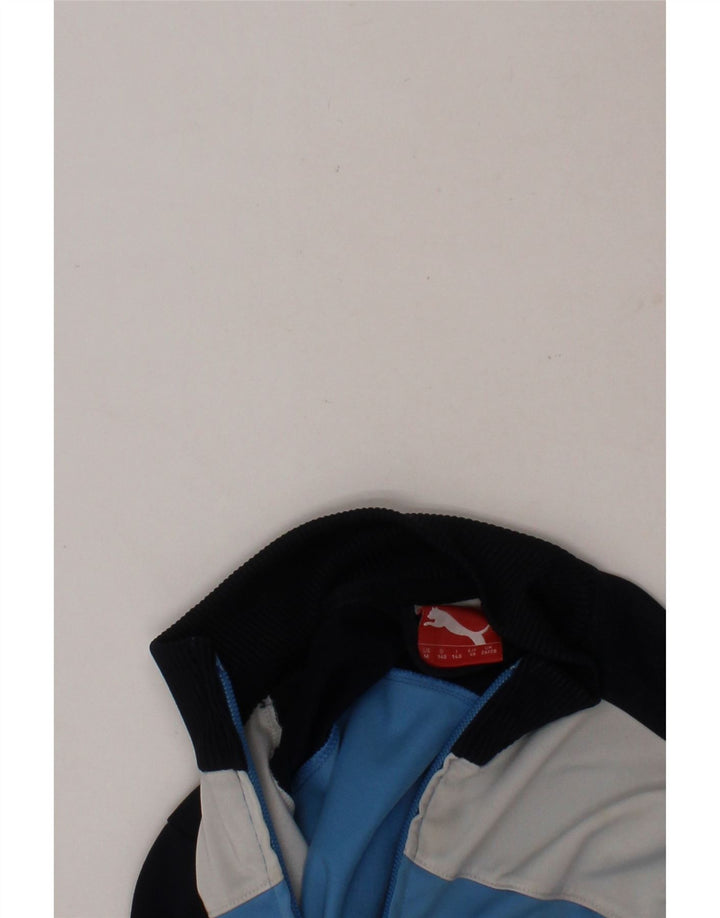 PUMA Boys Tracksuit Top Jacket 9-10 Years  Blue Colourblock Polyester Vintage Puma and Second-Hand Puma from Messina Hembry 