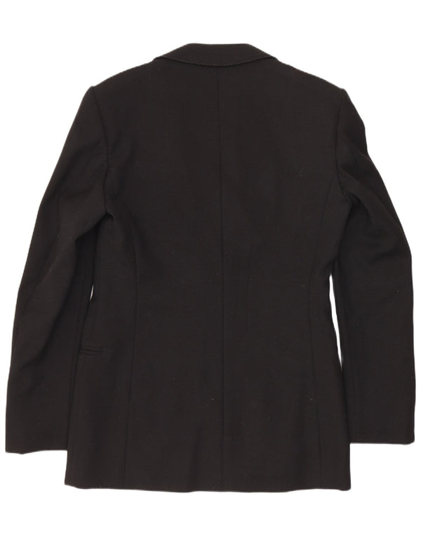 vintage Homme 1 Bouton Blazer Veste UK 36 Petit Noir Classique