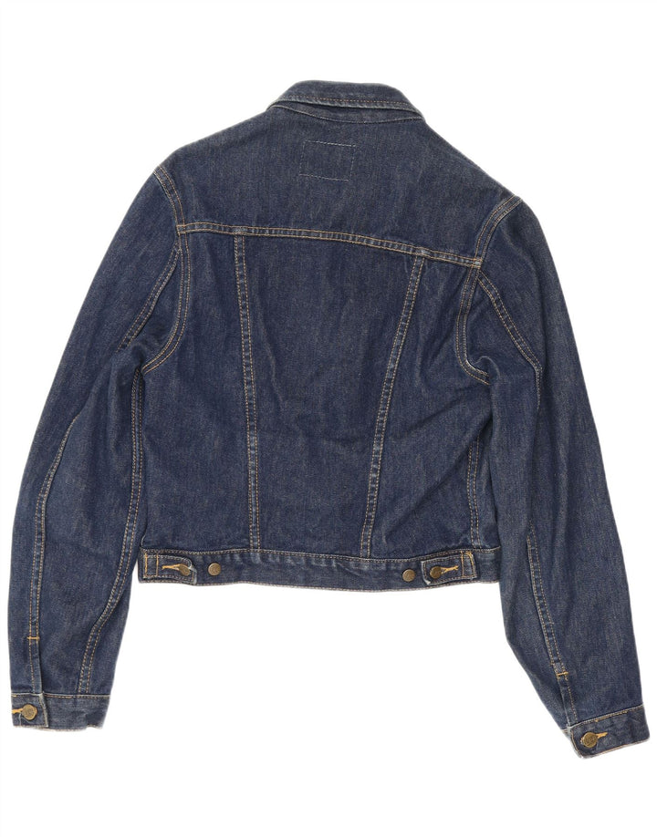 Lee Veste en jean courte pour femme UK 12 Bleu marine moyen Coton
