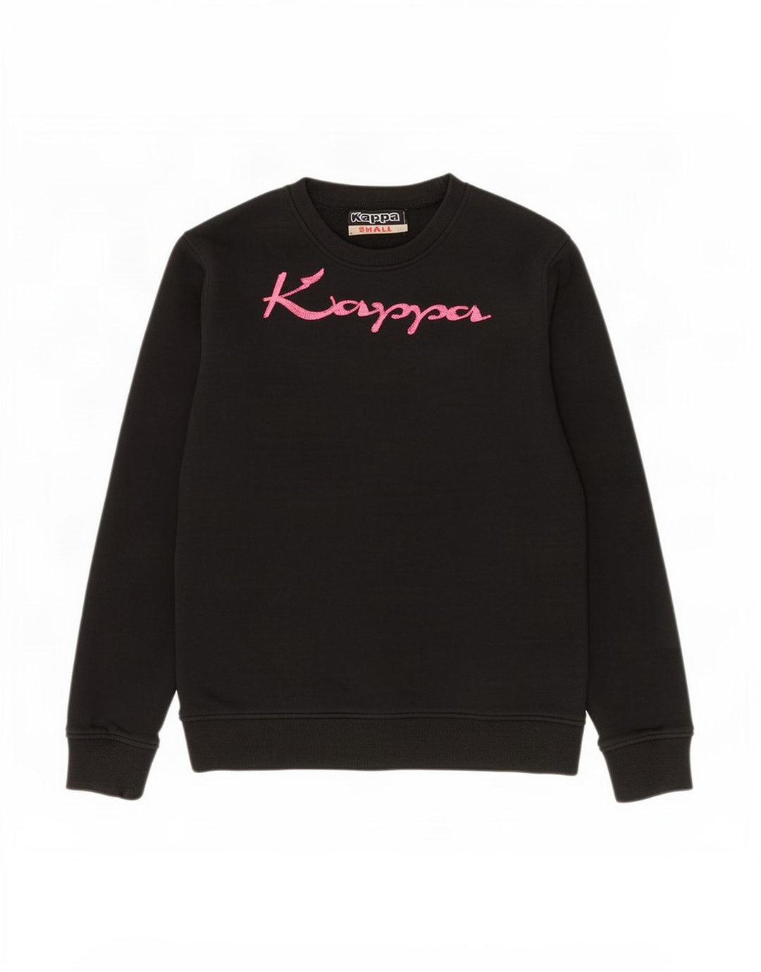 Kappa Sweat-shirt graphique pour homme en coton noir Taille S