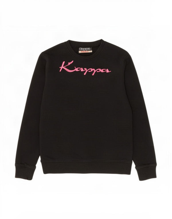 Kappa Sweat-shirt graphique pour homme en coton noir Taille S
