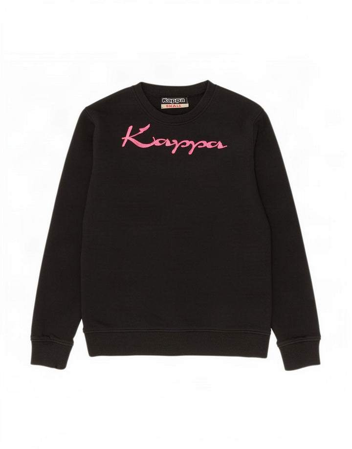 Kappa Sweat-shirt graphique pour homme en coton noir Taille S