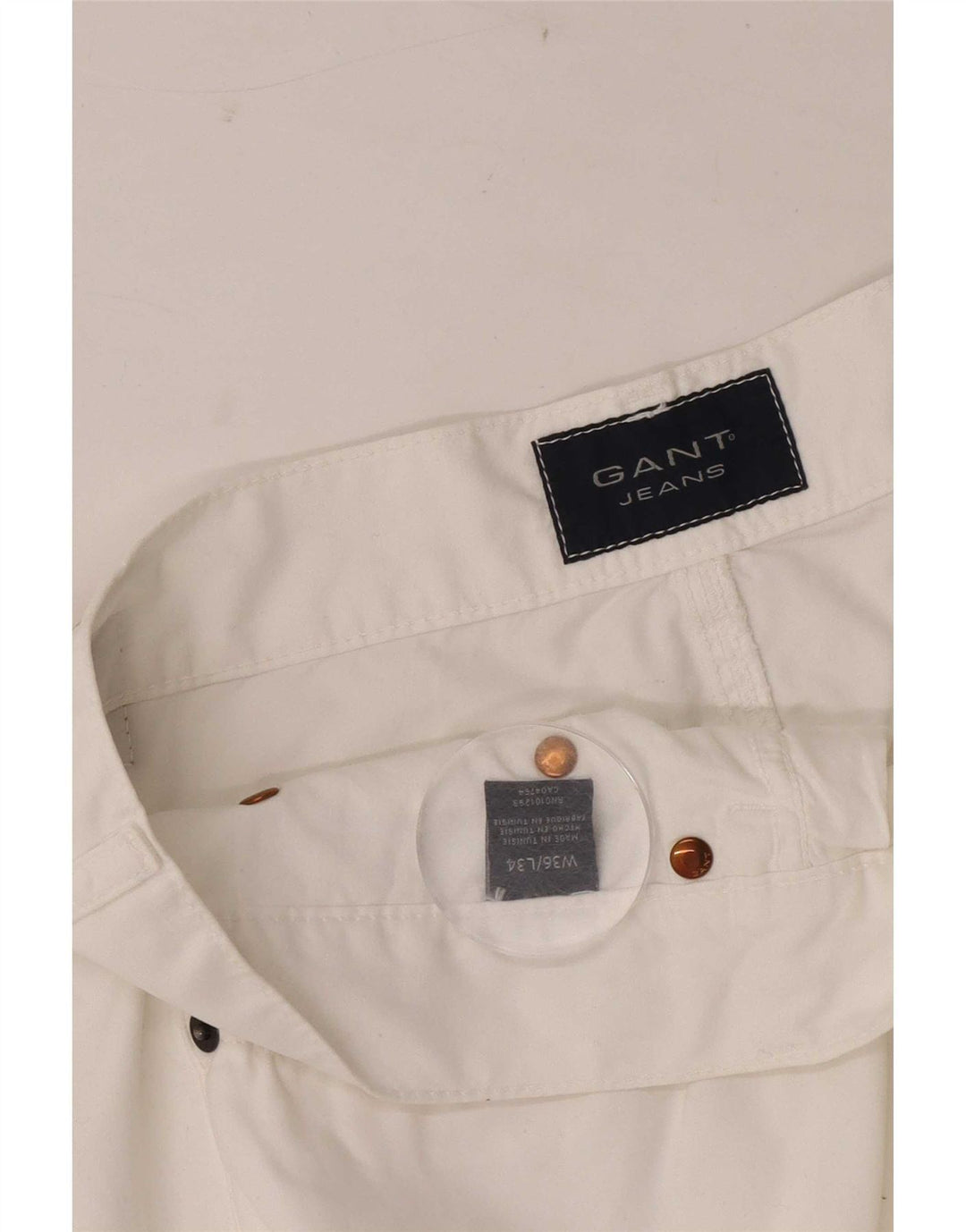 Gant Jeans Loose Homme W36 L28 Blanc Coton