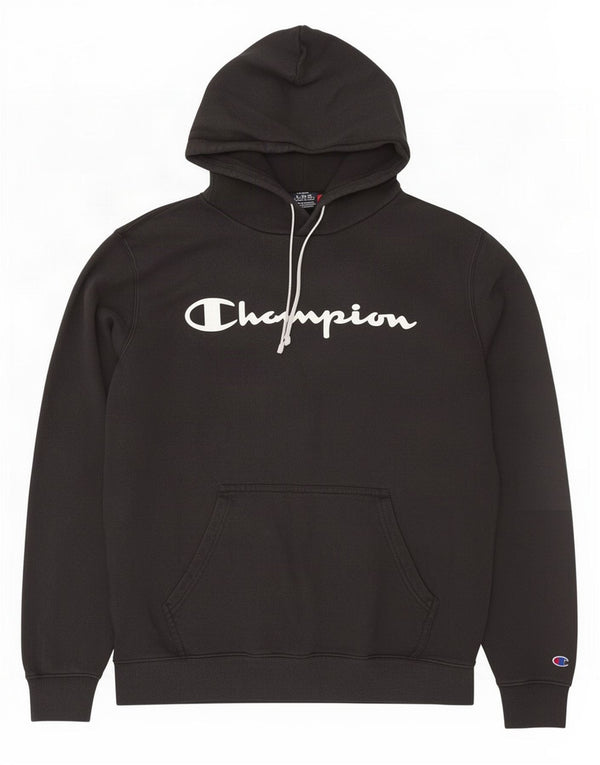 Champion Pull à capuche graphique pour homme Grand coton noir