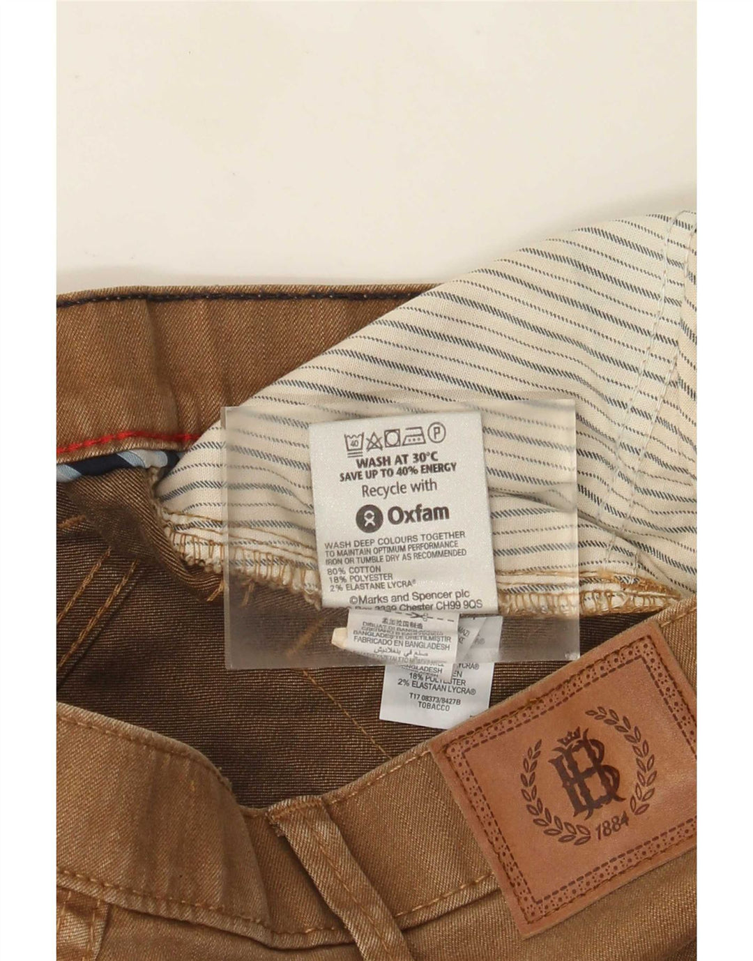 Marks & Spencer Jean droit homme W38 L33 marron coton