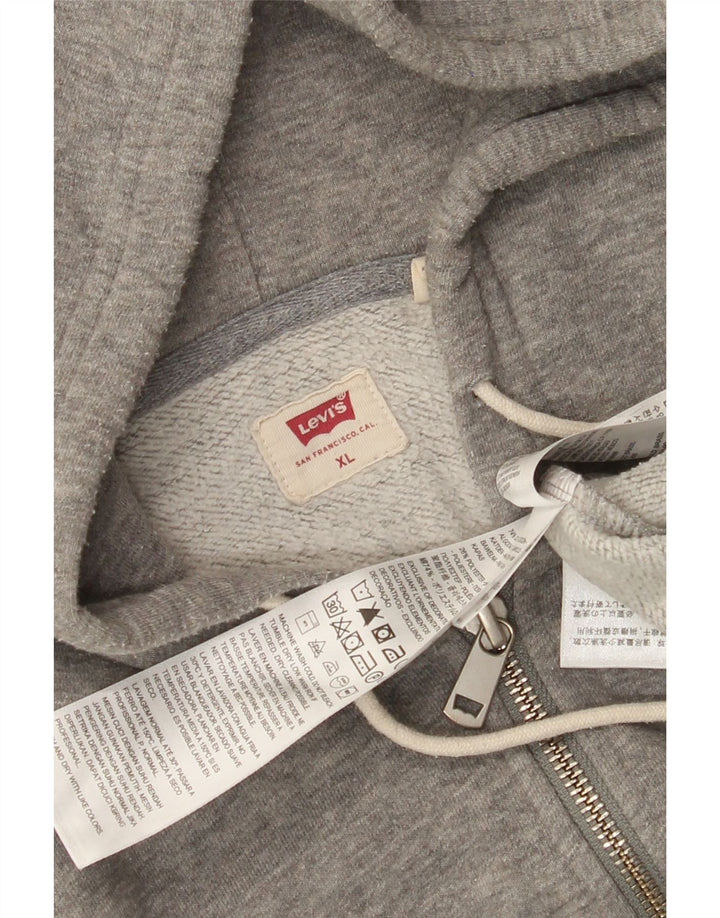 LEVI'S Sweat à capuche zippé pour homme XL Gris Coton