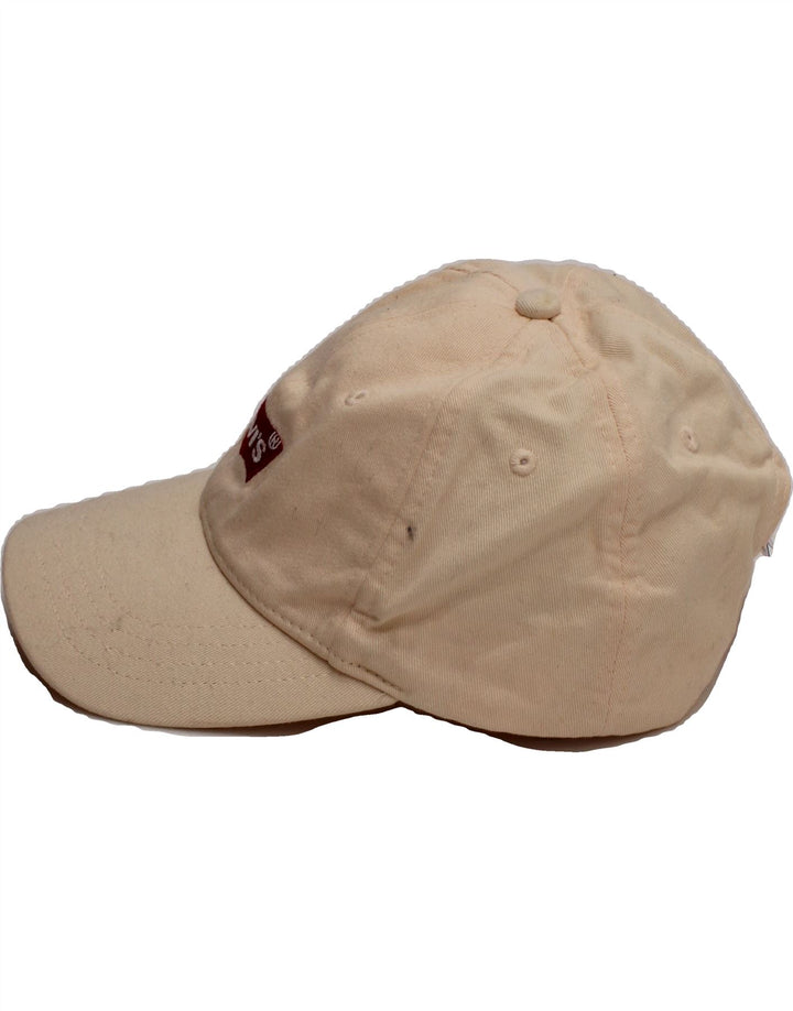 LEVI'S Womens Graphic Baseball Cap One Size Off White Cotton Vintage Levi's and Second-Hand Levi's from Messina Hembry 