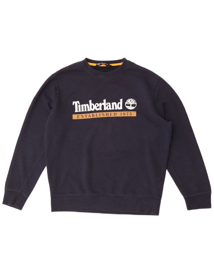 Timberland Sweat-shirt Graphic Regular Fit pour hommes, grand bleu marine