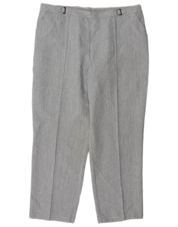 Marks & Spencer Pantalon court droit pour femme UK 16 Large W34 L26 Gris