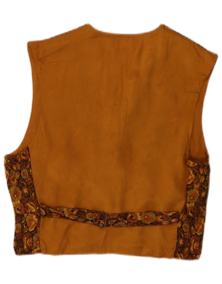gilet femme vintage IT 40 Petit Marron Floral