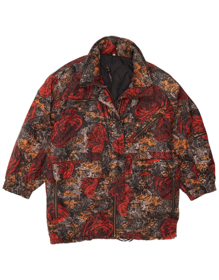 Veste de ski femme vintage EU 40 Polyester floral multicolore moyen