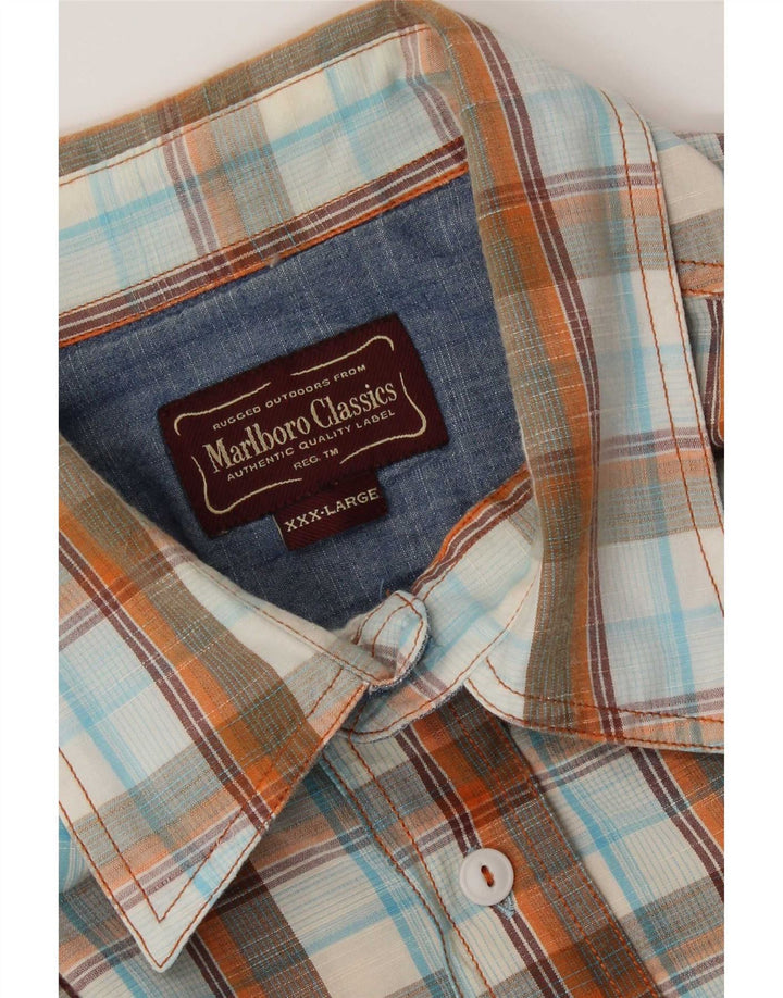 Marlboro Classics Chemise à manches courtes pour homme 3XL Carreaux multicolores
