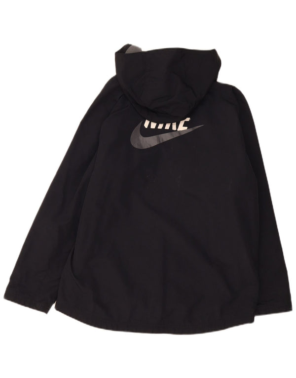 Nike Veste coupe-vent à capuche pour garçon 12-13 ans Large Noir Nylon
