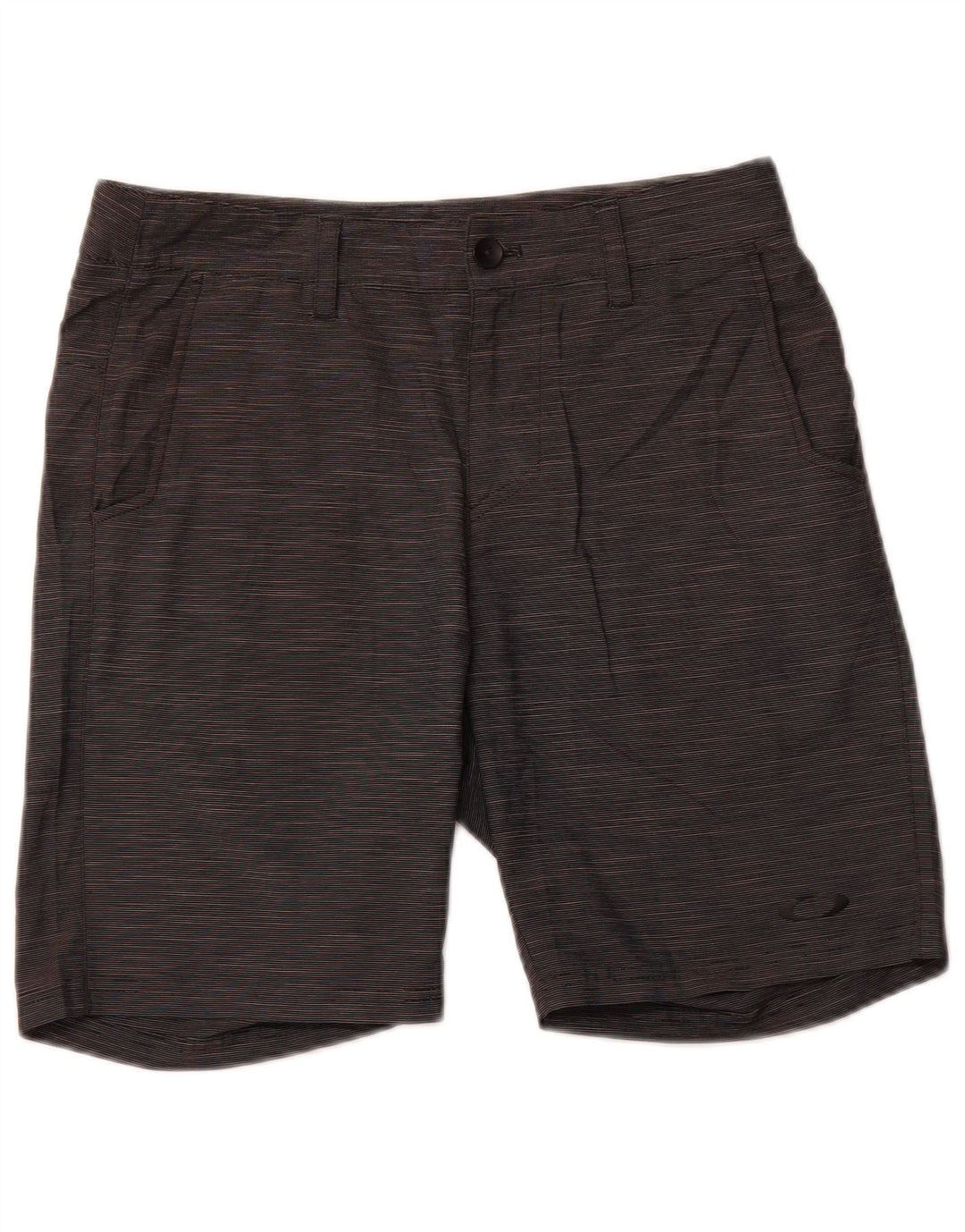 Oakley Short chino coupe classique W30 pour homme, gris moyen, rayures fines