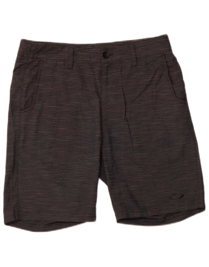 Oakley Short chino coupe classique W30 pour homme, gris moyen, rayures fines