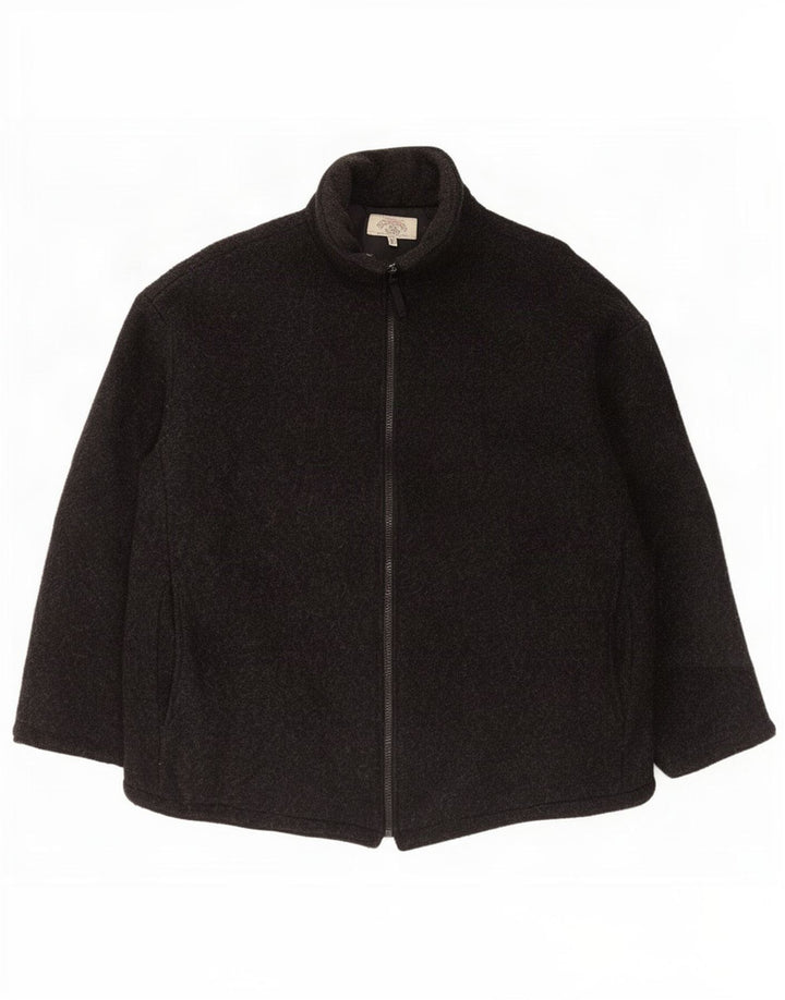 Armani Jeans Veste Bomber Homme UK 42 XL Laine Noire