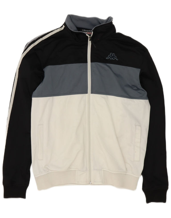 Kappa Veste de survêtement pour homme XL Blanc Colorblock Polyester