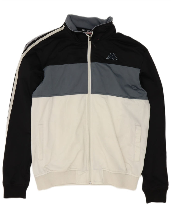 Kappa Veste de survêtement pour homme XL Blanc Colorblock Polyester
