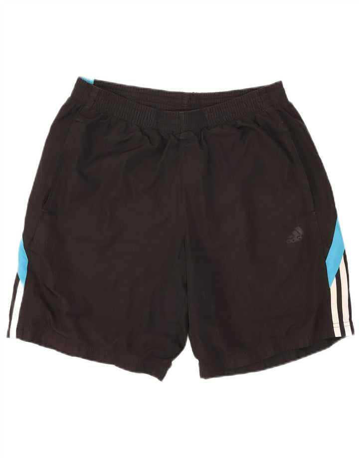 Adidas Short de sport pour homme en polyester color block noir moyen