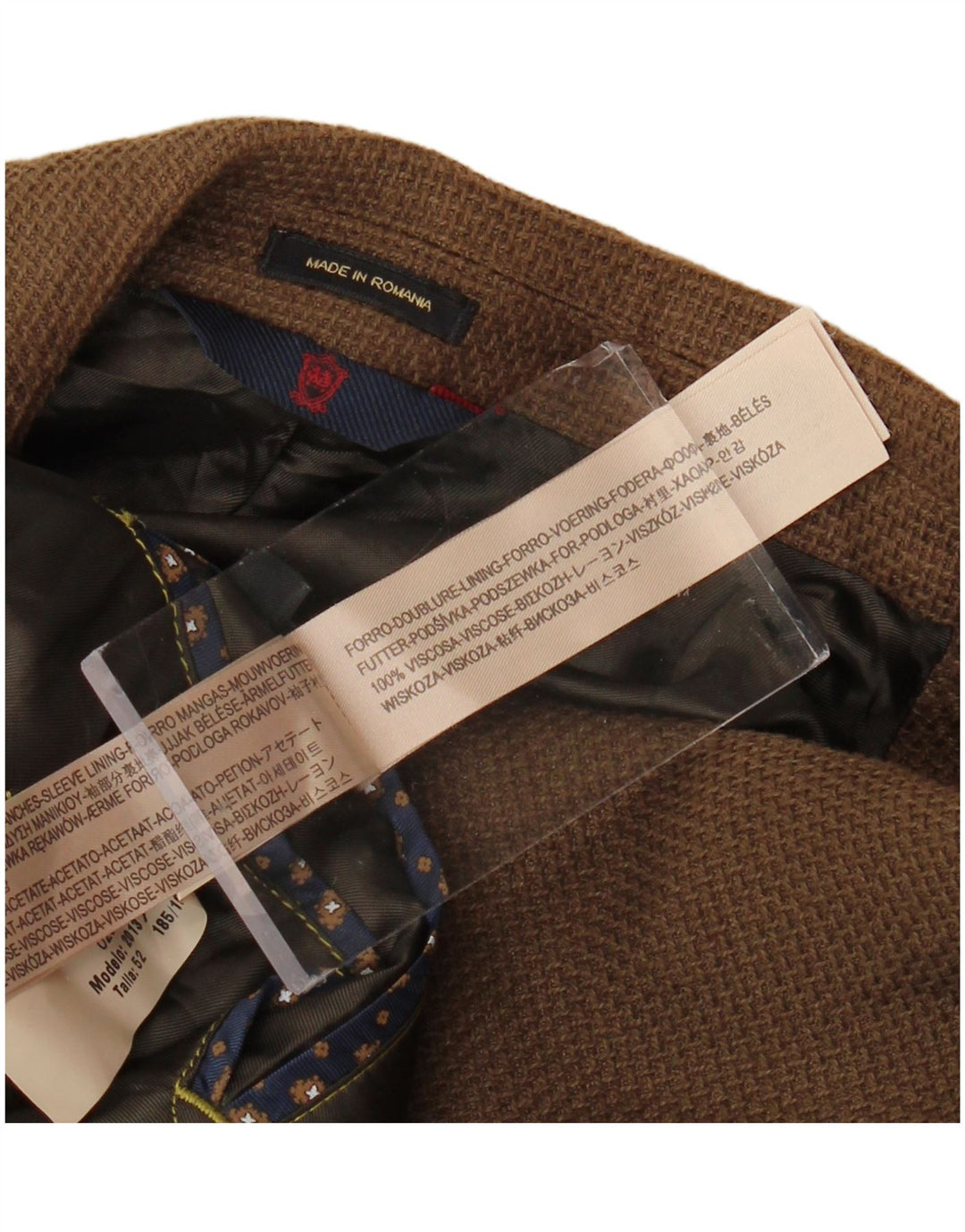 MASSIMO DUTTI Veste Blazer 2 Boutons Homme UK 38 Viscose Marron Moyen