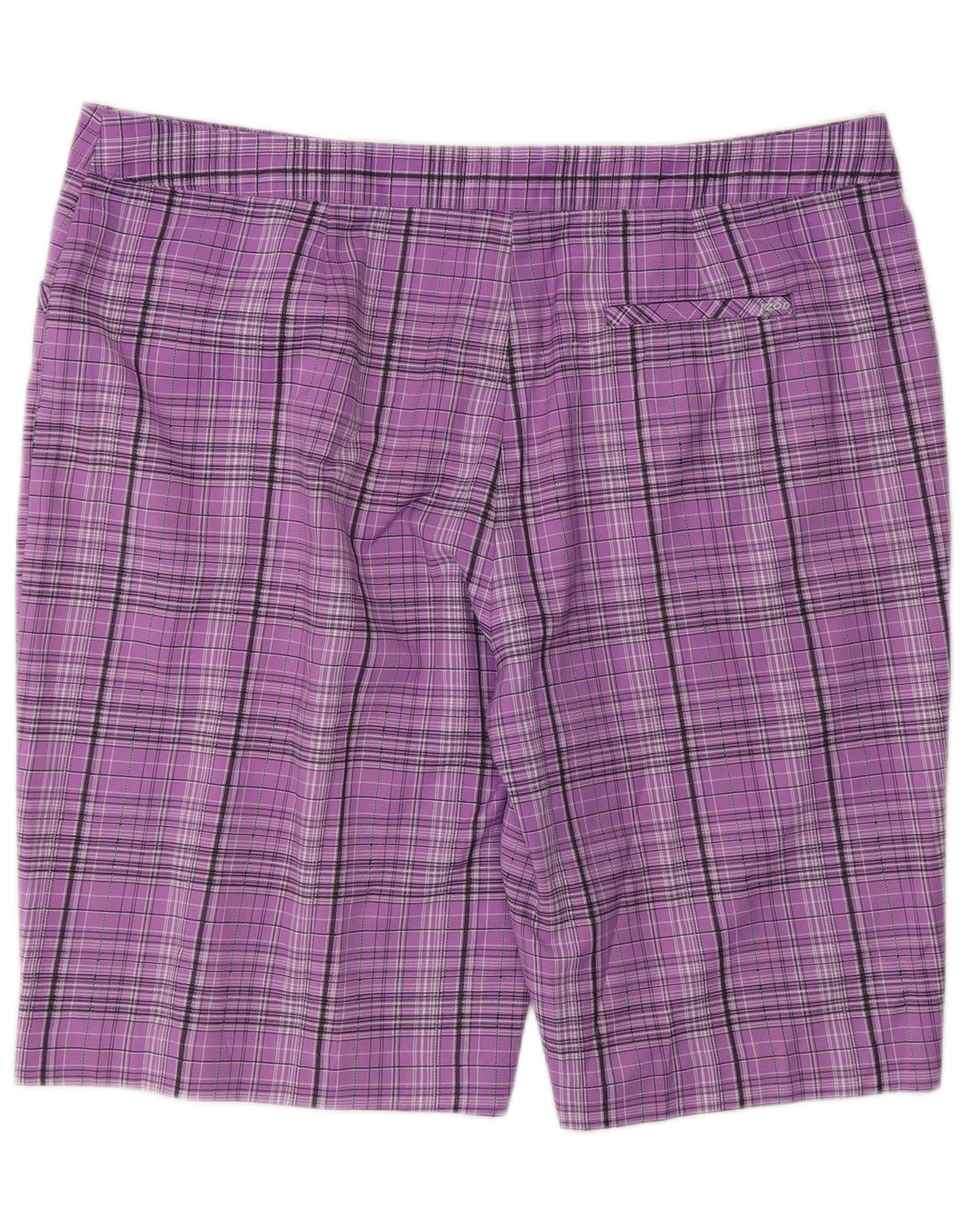 Izod Bermuda pour femme US 16 2XL W34 Violet à carreaux Polyester