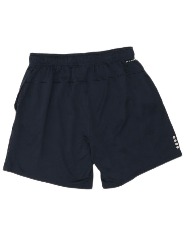 Reebok Short de Sport Homme Bleu Marine Moyen Polyester