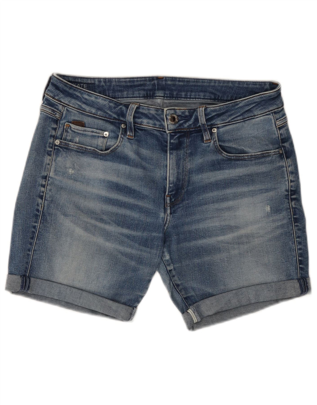 G-STAR Femme Boyfriend Denim Short W27 Petit Bleu Coton