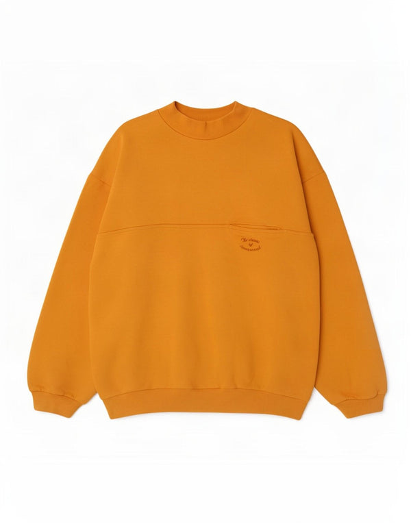 vintage Mens Sweatshirt Jumper Grand Coton Jaune